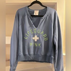 Blue PINK Lifeguard Sweatshirt
